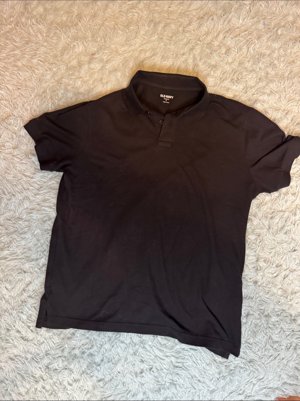 Old Navy Men’s Black Polo with Classic Collar men’s medium